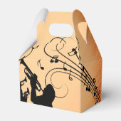 Trompete Section Jazz Music Orange Rust Geschenkschachtel (Vorderseite)