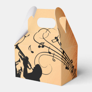 Trompete Section Jazz Music Orange Rust Geschenkschachtel