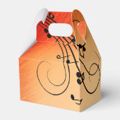 Trompete Section Jazz Music Orange Rust Geschenkschachtel (Rückseite)