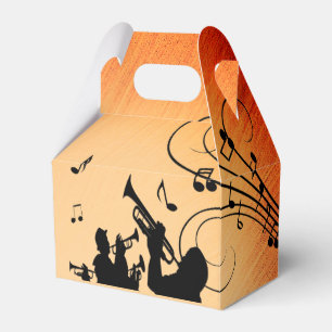 Trompete Section Jazz Music Orange Rust Geschenkschachtel