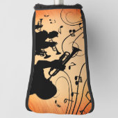 Trompete Section Jazz Music Orange Rust Golf Headcover (Rotieren 90)