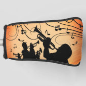 Trompete Section Jazz Music Orange Rust Golf Headcover (Vorderseite)