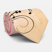 Trompete Section Jazz Music Orange Rust Krawatte (Gerollt)