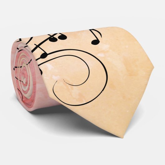 Trompete Section Jazz Music Orange Rust Krawatte (Gerollt)