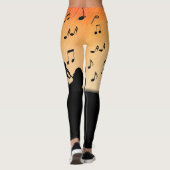 Trompete Section Jazz Music Orange Rust Leggings (Rückseite)