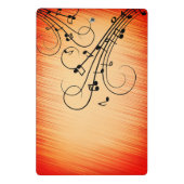 Trompete Section Jazz Music Orange Rust Mini Klemmbrett (Rückseite)