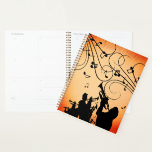 Trompete Section Jazz Music Orange Rust Planer