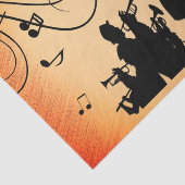 Trompete Section Jazz Music Orange Rust Seidenpapier (Ausschnitt)