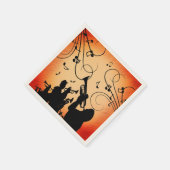 Trompete Section Jazz Music Orange Rust Serviette (Ecke)