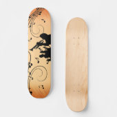 Trompete Section Jazz Music Orange Rust Skateboard (Vorderseite)