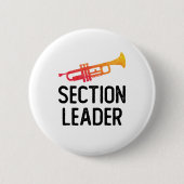 Trompete Section Leader Marching Band Button (Vorderseite)