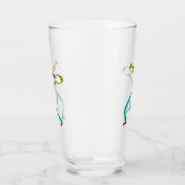 Trompete spielender Stickman Glas (Links)