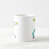 Trompete spielender Stickman Kaffeetasse (Mittel)