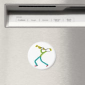 Trompete spielender Stickman Magnet (In Situ (Geschirrspüler))