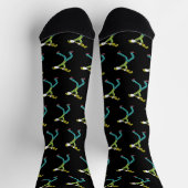 Trompete spielender Stickman Socken (Oben)