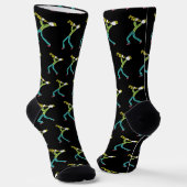 Trompete spielender Stickman Socken (Gewinkelt)