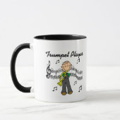 Trompete-Spieler-T - Shirts und Geschenke Tasse (Links)