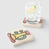 Trompete Steinuntersetzer (Seitenansicht)