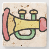 Trompete Steinuntersetzer (Vorderseite)