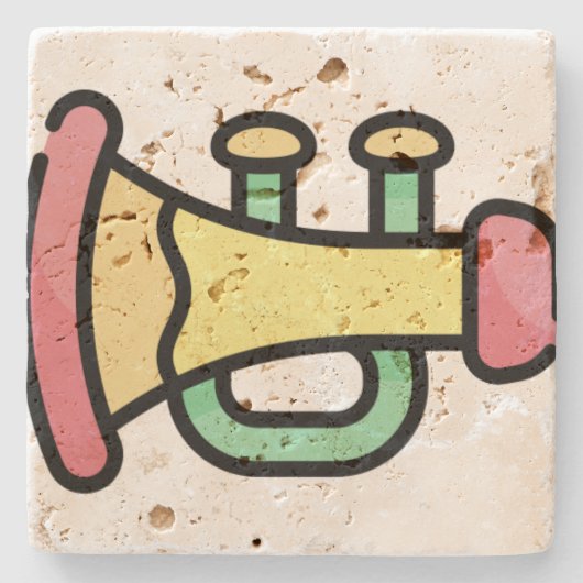 Trompete Steinuntersetzer (Vorderseite)