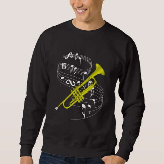 Trompete Sweatshirt (Vorderseite)