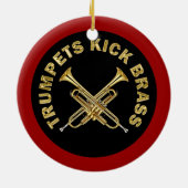 Trompete-Tritt-Messing Keramikornament (Hinten)