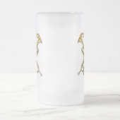 Trompete-Tritt-Messing Mattglas Bierglas (Mittel)