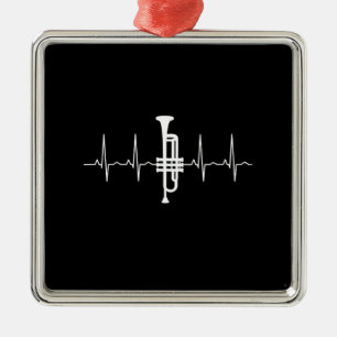 Trompete - Trompeten-Herzschlag-Geschenk Ornament Aus Metall