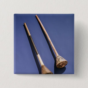 Trompete und hölzerner Stopper Button