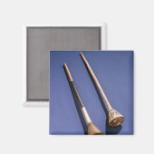 Trompete und Holzstopfen Magnet (Vorderseite/Rückseite)
