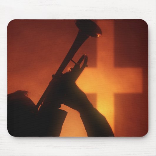 Trompete und Kreuz Mousepad (Vorne)