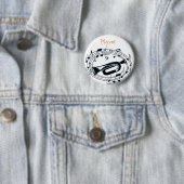 Trompete und musikalische Anmerkungen Button (Beispiel)