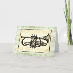 Trompete und Musiknoten Dankeskarte