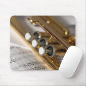 Trompete und Notenmessgeräte Mousepad (Mit Mouse)