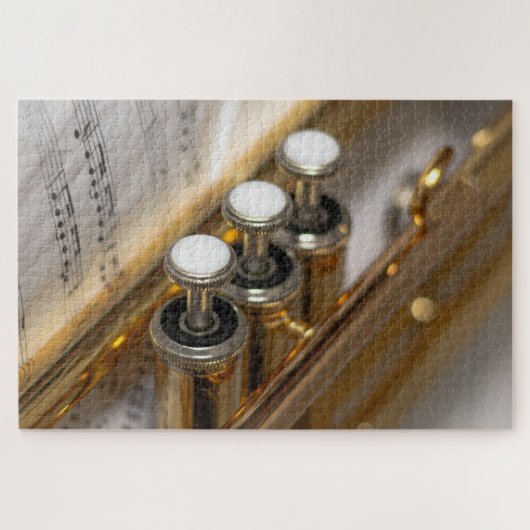 Trompete und Notenmessgeräte Puzzle (Horizontal)