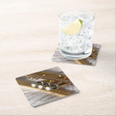 Trompete und Notenmessgeräte Rechteckiger Pappuntersetzer (Vor Ort)