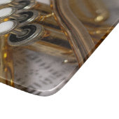 Trompete und Notenmessgeräte Schneidebrett (Ecke)