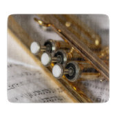 Trompete und Notenmessgeräte Schneidebrett (Vorderseite)