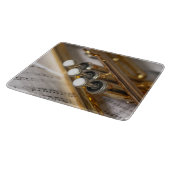 Trompete und Notenmessgeräte Schneidebrett (Ecke)