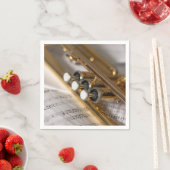 Trompete und Notenmessgeräte Serviette (Beispiel)