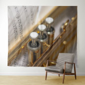 Trompete und Notenmessgeräte Wandteppich (Beispiel (Horizontal))