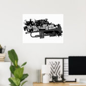 Trompete und Stile Poster (Heimbüro)