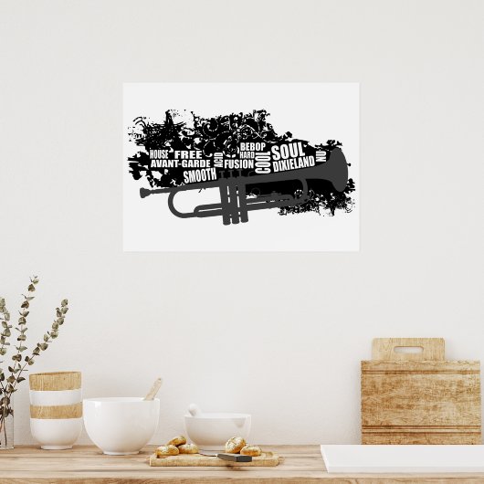 Trompete und Stile Poster (Küche)