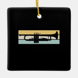 Trompete Vintage Keramikornament