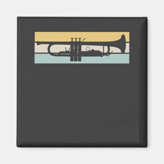 Trompete Vintage Magnet (Vorne)