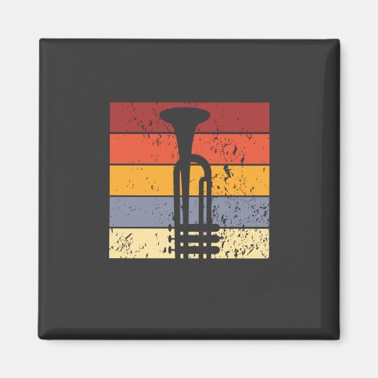 Trompete Vintage Magnet (Vorne)