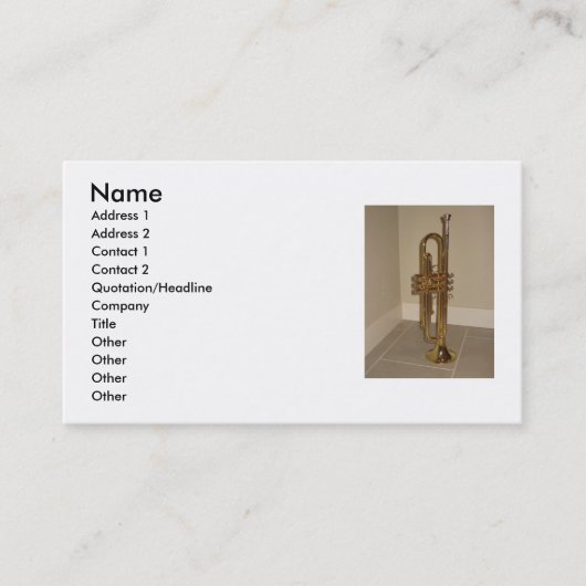 Trompete-Visitenkarte Visitenkarte (Vorderseite)