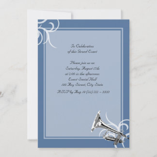 Trompete Vollfarbe Einladung