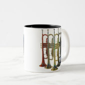 Trompete Zweifarbige Tasse (VorderseiteRechts)
