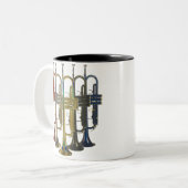 Trompete Zweifarbige Tasse (Vorderseite Links)
